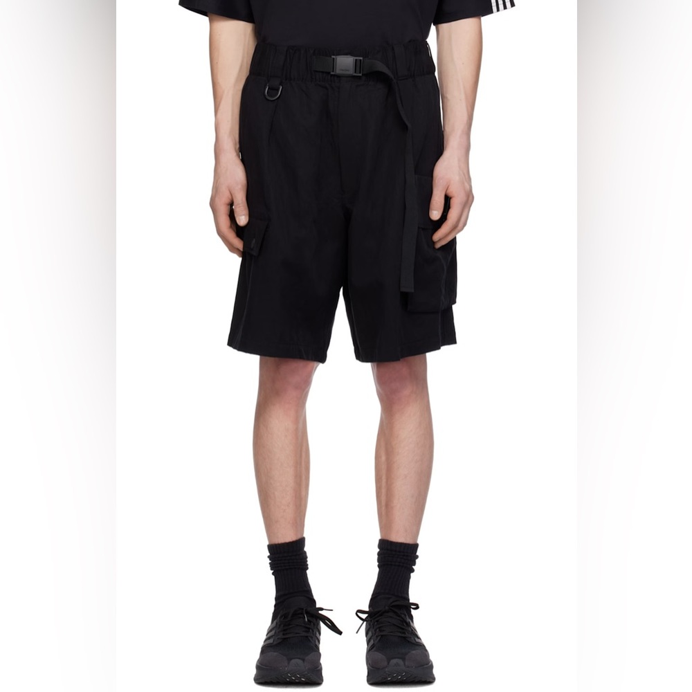 Y-3
Black Twill Cargo Shorts
